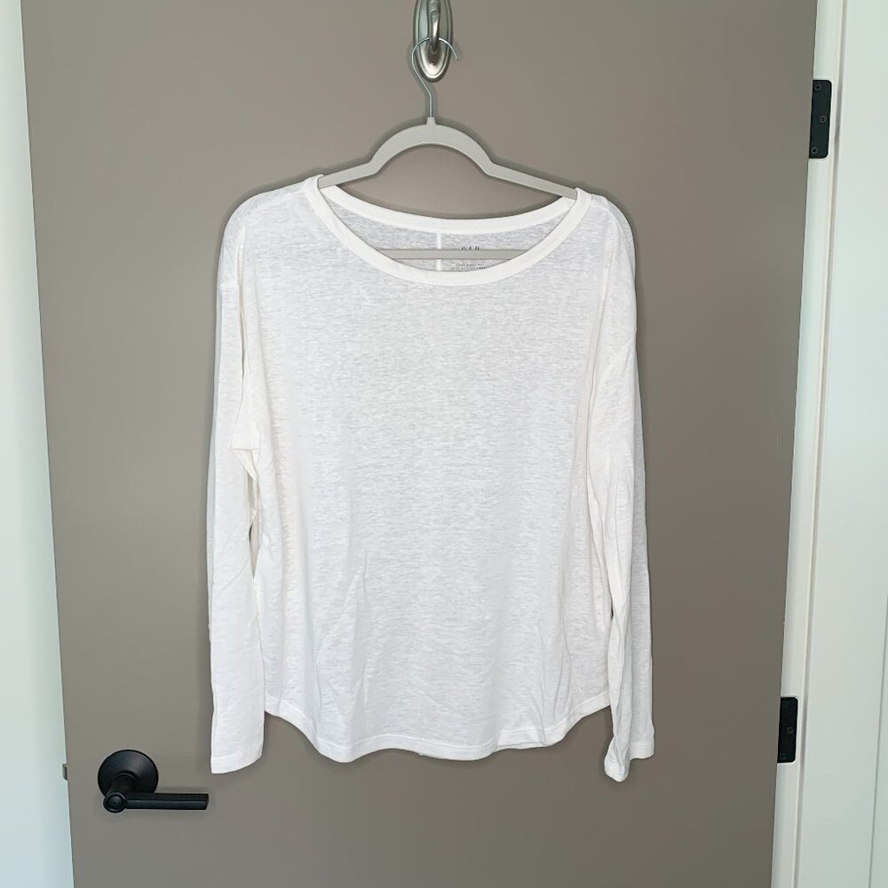 NWT Gap Linen Blend Tee - Off-White - Size M